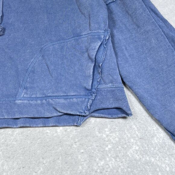 FP Movement Sweatshirt Womens Size Small Blue Hoodie Pockets Work it Out - Picture 6 of 14